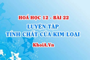 Luyện tập tính chất của kim loại: Giải bài 1, 2, 3, 4, 5, 6, 7, 8, 9, 10 trang 100, 101 SGK Hoá 12 bài 22